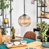Koyoto lampa wisząca, kula świetlna, lampa wisząca 20 cm bursztynowy, przezroczysty, 1-punktowy