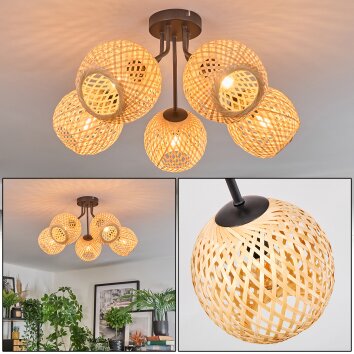 Basto lampa sufitowa, kula świetlna naturalny, 5-punktowe