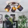 Alsen lampa sufitowa, spot sufitowy czarny, 3-punktowe