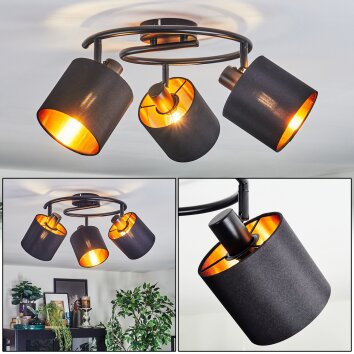 Alsen Lampa sufitowa, Spot sufitowy Czarny, 3-punktowe