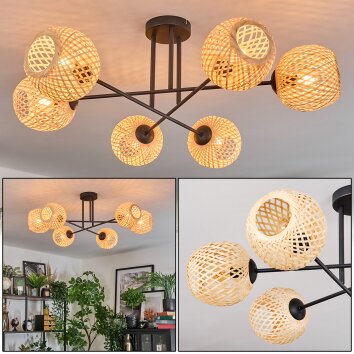 Basto lampa sufitowa, kula świetlna naturalny, 6-punktowe