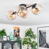 Koyoto lampa sufitowa, kula świetlna bursztynowy, przezroczysty, 4-punktowe