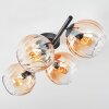 Koyoto lampa sufitowa, kula świetlna bursztynowy, przezroczysty, 4-punktowe