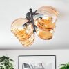 Koyoto Lampa sufitowa, Kula świetlna W kolorze bursztynu, 4-punktowe