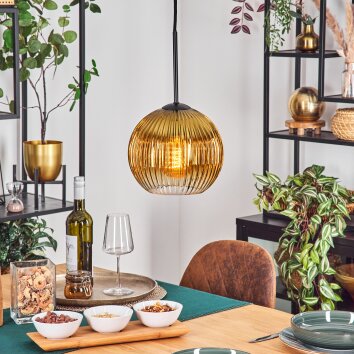 Koyoto Lampa wisząca, Kula świetlna, Lampa wisząca 20 cm Złoty, Przezroczysty, 1-punktowy