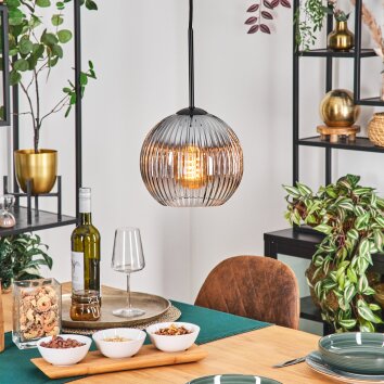 Koyoto lampa wisząca, kula świetlna, lampa wisząca 20 cm przezroczysty, przydymiony, 1-punktowy