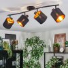 Alsen lampa sufitowa, spot sufitowy czarny, 4-punktowe