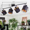 Alsen lampa sufitowa, spot sufitowy czarny, 4-punktowe