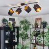 Alsen lampa sufitowa, spot sufitowy czarny, 4-punktowe