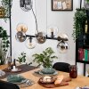 Gastor lampa wisząca, kula świetlna, lampa wisząca bursztynowy, przezroczysty, przydymiony, 8-punktowe