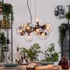Gastor lampa wisząca, kula świetlna, lampa wisząca bursztynowy, przezroczysty, przydymiony, 8-punktowe