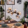 Gastor lampa wisząca, kula świetlna, lampa wisząca bursztynowy, przezroczysty, przydymiony, 8-punktowe