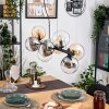 Gastor lampa wisząca, kula świetlna, lampa wisząca bursztynowy, przezroczysty, przydymiony, 8-punktowe