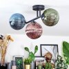 Chehalis lampa sufitowa, kula świetlna niebeieski, zielony, miedziany, 3-punktowe