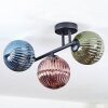 Chehalis lampa sufitowa, kula świetlna niebeieski, zielony, miedziany, 3-punktowe