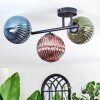 Chehalis lampa sufitowa, kula świetlna niebeieski, zielony, miedziany, 3-punktowe