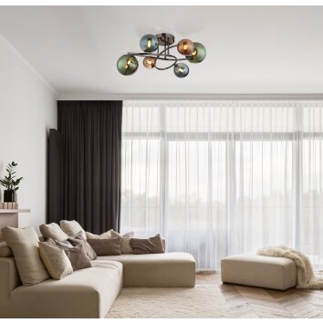 Oświetlenie Globo Riha lampa sufitowa szary, 6-punktowe