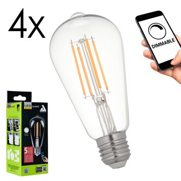 E27 6 Watt ciepły biały przyciemnione 806 Lumen