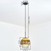 Koyoto lampa wisząca, kula świetlna, lampa wisząca 12 cm złoty, przezroczysty, 1-punktowy