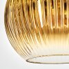Koyoto lampa wisząca, kula świetlna, lampa wisząca 12 cm złoty, przezroczysty, 1-punktowy