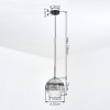 Koyoto lampa wisząca, kula świetlna, lampa wisząca przezroczysty, przydymiony, 1-punktowy
