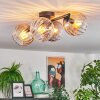 Koyoto lampa sufitowa, kula świetlna bursztynowy, przezroczysty, przydymiony, 4-punktowe