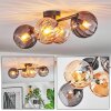 Koyoto lampa sufitowa, kula świetlna bursztynowy, przydymiony, 4-punktowe