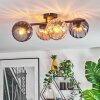 Koyoto lampa sufitowa, kula świetlna bursztynowy, przydymiony, 4-punktowe