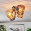 Koyoto lampa sufitowa, kula świetlna bursztynowy, przydymiony, 4-punktowe
