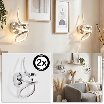 Lunor Lampa ścienna, Spot ścienny LED Chrom, 1-punktowy