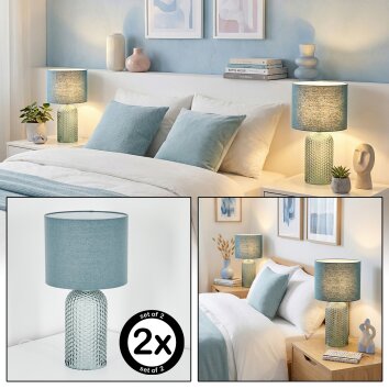 Fonil Lampa stołowa Niebeieski, 1-punktowy