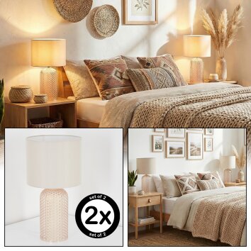 Fonil Lampa stołowa W kolorze szampana, 1-punktowy