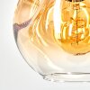 Ripoll lampa wisząca, kula świetlna, lampa wisząca bursztynowy, przezroczysty, 1-punktowy