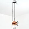 Ripoll lampa wisząca, kula świetlna, lampa wisząca przezroczysty, miedziany, 1-punktowy