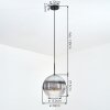 Koyoto lampa wisząca, kula świetlna, lampa wisząca przezroczysty, przydymiony, 1-punktowy