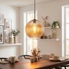 Koyoto lampa wisząca, kula świetlna, lampa wisząca bursztynowy, 1-punktowy