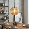 Koyoto lampa wisząca, kula świetlna, lampa wisząca bursztynowy, 1-punktowy