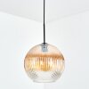 Koyoto lampa wisząca, kula świetlna, lampa wisząca bursztynowy, przezroczysty, 1-punktowy