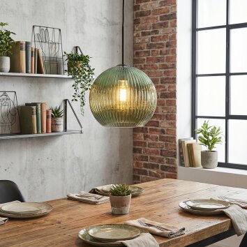 Koyoto lampa wisząca, kula świetlna, lampa wisząca zielony, 1-punktowy