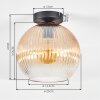 Koyoto lampa sufitowa, kula świetlna 25 cm bursztynowy, przezroczysty, 1-punktowy