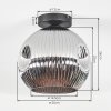 Ripoll lampa sufitowa, kula świetlna chrom, przydymiony, 1-punktowy