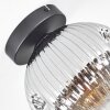 Ripoll lampa sufitowa, kula świetlna chrom, przezroczysty, przydymiony, 1-punktowy