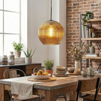 Koyoto lampa wisząca, kula świetlna, lampa wisząca złoty, 1-punktowy