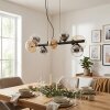 Chehalis lampa wisząca, kula świetlna, lampa wisząca bursztynowy, przezroczysty, przydymiony, 8-punktowe