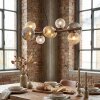 Chehalis lampa wisząca, kula świetlna, lampa wisząca bursztynowy, przezroczysty, przydymiony, 8-punktowe