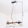 Chehalis lampa wisząca, kula świetlna, lampa wisząca bursztynowy, przezroczysty, przydymiony, 8-punktowe