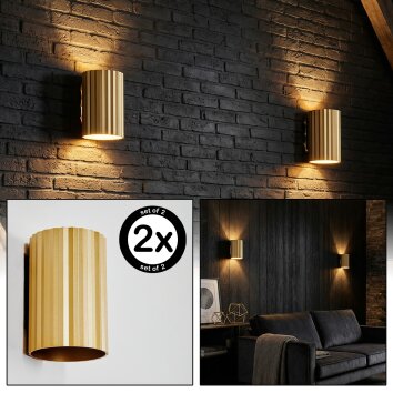 Fonir Oświetlenie Up & Down, Lampa ścienna Złoty, 1-punktowy