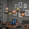 Chehalis lampa wisząca, kula świetlna, lampa wisząca niebeieski, zielony, miedziany, 8-punktowe