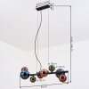 Chehalis lampa wisząca, kula świetlna, lampa wisząca niebeieski, zielony, miedziany, 8-punktowe