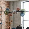 Chehalis lampa wisząca, kula świetlna, lampa wisząca niebeieski, zielony, miedziany, przydymiony, 8-punktowe